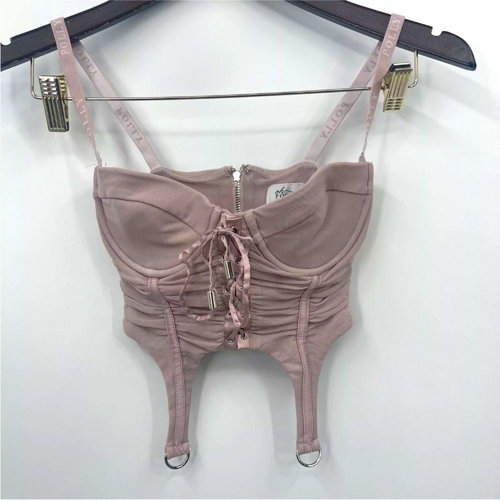 Oh Polly Bra Bustier Corset Cropped Top Women’s Size 0